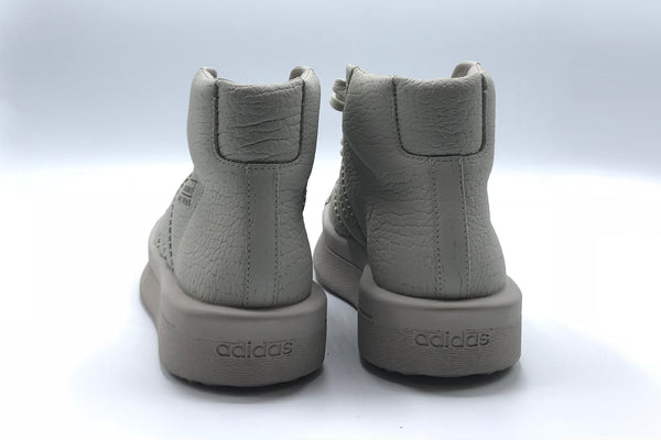【あ】Rick Owens 22ss Mastodon Rick Owens Mastodon Cracked-Leather High-Top Sneakers Grey