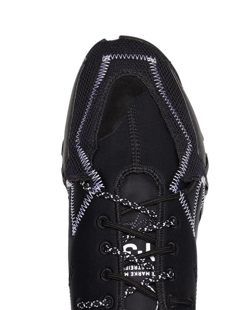 Y-3 black ekika stitch detail sneakers